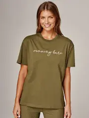Womens Workout T-Shirt. Running Bare Totem Boyfriend Tee.