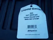 ROYAL LIQUID PRESSURE GAUGE 2.5" 5000PSI 1/4" LOWER MOUNT G22 1865-381-1/4-BP