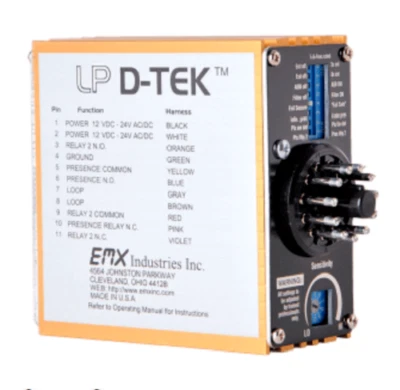 EMX LP D-TEK 12/24V Low Voltage Vehicle Loop Detector Safety Sensor 11 PIN