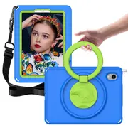 ZUSLAB iPad Mini 6 Case with Screen Protector Hybrid Shockproof Rugged Cover Handle Grip Kickstand Strap Holder for Apple 8.3 inch (2021) - Blue