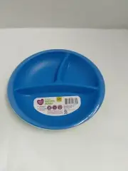 Parent's Choice 3-Pack Section Plates 12+ Months Blue, Orange & Green BNWT!