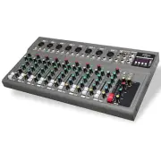 F10 Professional Audio Mixer for keyboard guitar mics with Bluetooth, 7 Chann...