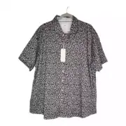 NEW Brax Hardy P Hi Flex Modern Fit Floral Button Down Short Sleeve Shirt XXXL