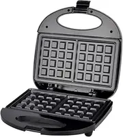 750W Mini Waffle Maker Machine Belgian Waffle Maker Double-Sided Uniform Heating Non-Stick for Fluffy Golden Waffles Other On The Go Breakfast, Lunch, Or Snacks (Color : Black, Size : Waffle)