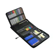 Randy & Travis Machinery Art Sketch Pencils Oil Drawing Colouring Graphite Charcoal Set 72Pcs/Set Art Pencils & Charcoal