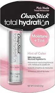 Chapstick Total Hydration (Pink Nude Tint, 1 blister Pack Of 1 Stick) Tinted Moisturizer, 100% Natural Lip Color & Lip Treatment, 0.12 Oz