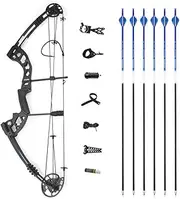 Archery Compound Bows Kit 30-55lbs Adjustable Adult HellBow Aluminum Right Hand Bow for Outdoor Bow Hunting