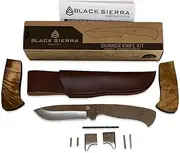 Black Sierra Equipment Skinner Knife Making Kit, Fixed Blade with Sheath, Cutlery for Hunting & Fishing, Build Your Own Knives for Sports & Outdoors