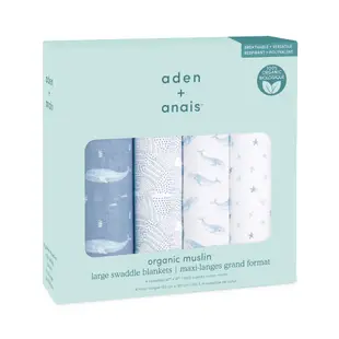 【Aden＆Anais】有機棉多功能包巾4入/共3款