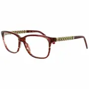 Chopard VCH181S 01GJ 53 Women's Red/Gold Marble Frame Eyeglasses