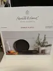 4 Hearth and Hand Magnolia - 10" Dinner Plates - Matte Black Stoneware