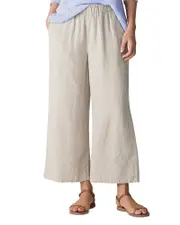 Eileen Fisher Linen Cropped Wide Leg Pants