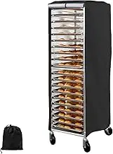 Bun Rack Cover - Baking Rack Cover | with 2 Zippers Rack Cover for Bakers Silver Painted 420D Waterproof Dustproof Oxford Cloth 23.2 * 28.3 * 64.1in Borato