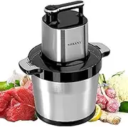 SOKANY 1500W Electric Chopper with 8L Stainless Steel Bowl, Multi-Purpose Chopper with 3 Speeds Chopper, 6-Blade Meat Grinder for Meat, Onion, Fruit, Vegetables