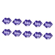 130Pcs 25x15mm Fake Ice Cube Acrylic Crystal Rock Fake Diamond Dark Purple