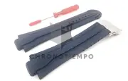 Chronotiempo Blue Silicone Rubber Watch Band Strap Oris Aquis 7653 24mm 12mm