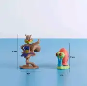 SpongeBob Sandy and Gary Figures Free-Standing Figures Takara Tomy