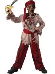 Skeleton Pirate Boys Halloween Costume