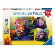 Ravensburger - Jungle Babies Puzzles 3 x 49 Piece