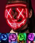 NEW Party Masks Purge Mask Light Up Neon Glow In The Dark Rave Halloween Cospaly
