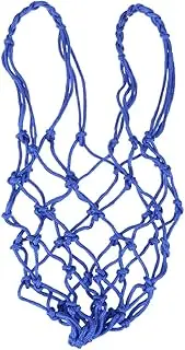 Outanaya Heavy Duty Basketball Bag Blue Drawstring Storage Carrier Durable Nylon Mesh Net for Outdoor Sports for Soccer Volleyball and Training Equipment Design