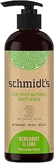 Schmidt's Certified Natural Body Wash Bergamot & Lime with Lemon Myrtle 400 ML 1 Bottle