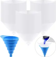 Glarks 101 Pack 100 Micron Paint Strainers Cone Paint Filter with Blue Silico...