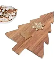 Christmas Tree Cutting Board,Charcuterie Board Wooden Christmas Tree Cutting Board - Vegetable Christmas Decoration Serving Tray with Handle for Appetizer