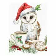 Festive Owl Canvas Print