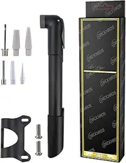 Mini Bike Pump, 9.4，Portable Aluminum Tire Pump with Presta & Schrader Valve Switch, Fast Inflation for Road, Mountain & BMX Bikes, Balls, Swim Rings & More, Includes Ball Needles