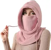 [ARROMI] Pink Balaclava, Balaclava Women, Ski Mask, Full Face Covering Winter Knitted Balaclava Protection Full Face Cover Thermal Winter Ski - Unisex Men Women Kids Boys Girls, Pink, One size