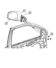 Genuine Mopar Outside Rear-View Mirror Right 5SG22MA7AF