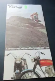 Norton 1968 Commando Fastback R Type Fold Out Poster Brochure