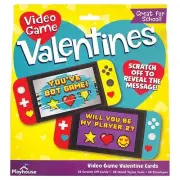 Paper House Large Valentine Cards 28/Pkg-Video Game Scratch-Offs LGVLNTCD-1GDRJ