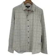 KENNETH COLE NWT Men's Long Sleeve Button Down Shirt Lightweight Gray Small