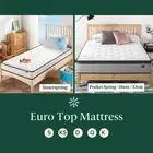 Zinus Mattress Queen Double King Single Euro Top Pocket Spring 10 Years Warranty