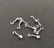 5 Packs 50 Pcs Sliding Crimpable Hook Open Surgical Hooks Long Curved Right