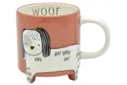 Mug Animal Dog with Legs 10cm Terracotta/White, Urban Products UP160101