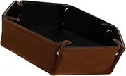Toddmomy Collapsible Hexagon Dice Tray Leather Flannel Key Cosmetics Organizer Modern Storage Box for Home