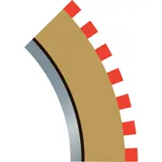 Scalextric C8225 RADIUS 2 CURVE INNER BORDERS