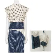 LC Lauren Conrad Women’ XXL Polkadot Front Tie Ruffle Sleeve Top and Maxi Skirt