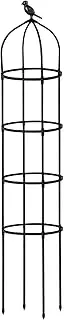 Garden Trellis - 5.7 Ft Trellis for Climbing Plants | Metal Rose Trellises | Adjustable Gardening Obelisk Trelis | Flower Support for Vegetable Farm Grape Cucumber Clematis Jasmine Outdoor Pathway