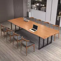 在飛比找蝦皮商城精選優惠-現代簡約辦公室會議桌長桌洽談桌 全實木會議桌原木 公司開會桌