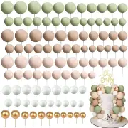 NNEOBA 110-Piece Matcha Green Cake Cupcake Topper DIY Mini Balls Baking Decoration Set