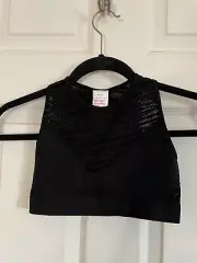 DKNY Sports Bra Womens Racerback Open Weave Size XXS Stretch