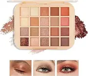 Boobeen 20 Colors Eyeshadow Palette, Shimmer Pearl Glitter Eyeshadow Makeup, Nude Eyeshadow Palette Long Lasting, Naturing-Looking
