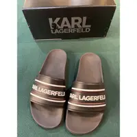 在飛比找蝦皮購物優惠-【karl lagerfeld 】拖鞋 黑色 現貨 正品 U