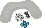U Shape Arm Support Cushion for Nail Art with Detachable Metal Stand, Gray