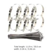 30 Pcs Stainless Steel Cable Tie Heavy Duty Zip Ties Outdoor Fastening