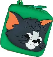 [Valerie] Pop it Keychain Pouch Wallet Purse for Girls Women Headphone Airpods Earbuds Case Pouch, Green, Keychain Pouch
